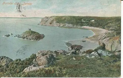 PC26324 Portelet Bay. Jersey. Valentinstag. 1908