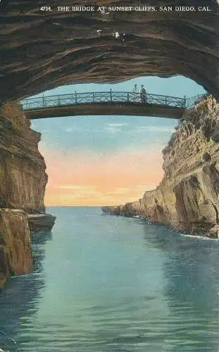 PC30184 Die Brücke bei Sunset Cliffs. San Diego. Kal. H. L. Christiance