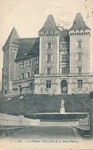 PC30407 Pau. Le Chateau. Vue prise de la Basse Plante. 1909