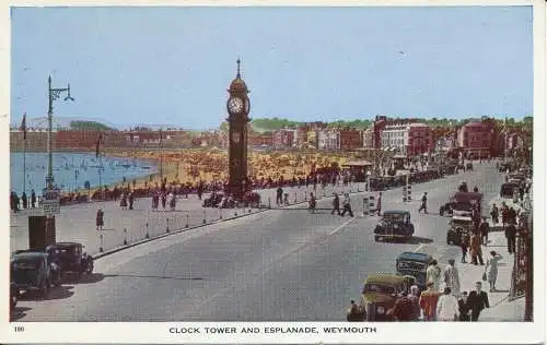 PC28776 Uhrturm und Esplanade. Weymouth