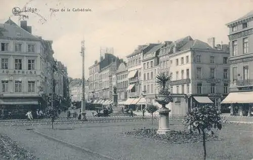 PC30257 Liege. Place de la Cathedrale. Nels. 1910