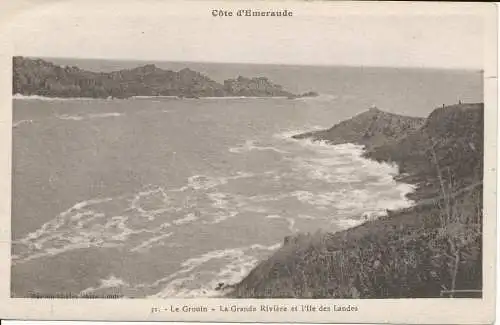 PC28039 Smaragdküste. Le Grouin. La Grande Riviere und lle des Landes. Kalk