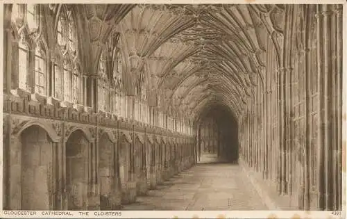 PC26205 Gloucester Cathedral. Der Kreuzgang. Photochrom. Nr 4363. 1938