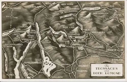 PC26620 The Trossachs and Loch Lomond. Valentinstag. Nein A. 5062. RP