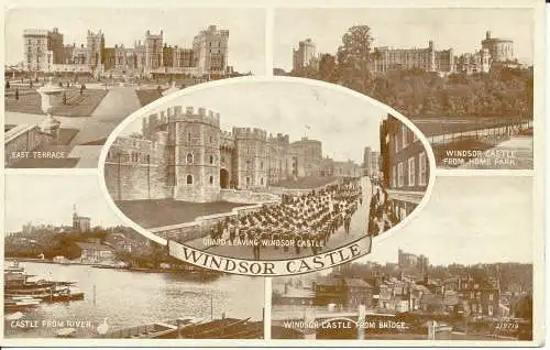 PC25340 Windsor Castle. Multi-View. Valentinstag. Fototyp. Nr. 219719. 1956