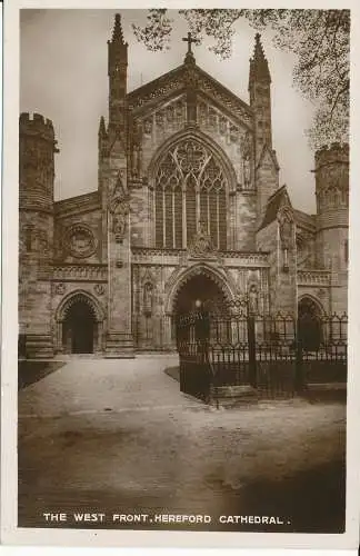 PC28563 The West Front. Hereford Cathedral. RP