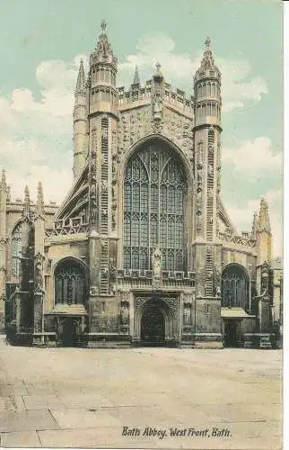 PC24945 Bath Abbey. Westfront. Bad. H. und H. Nr. 703. 1906