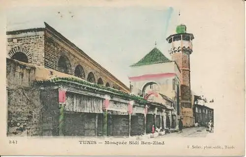 PC28188 Tunis. Moschee Sidi Ben Ziad. F. Soler. Nr 341