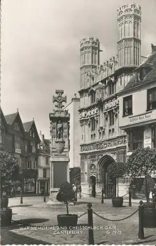 PC30691 Kriegsdenkmal und Christchurch Gate. Canterbury. Valentinstag. Nr. G 7975. RP