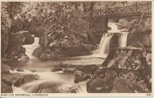 PC28881 Glen Lyn Wasserfall. Lynmouth. Süßer. Solograph. 1962