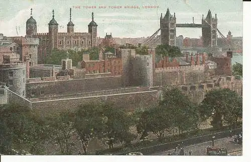 PC25394 Der Tower und die Tower Bridge. London. 1907