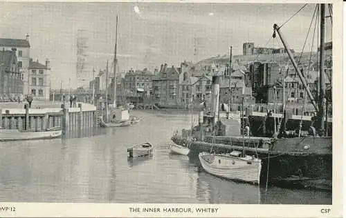 PC28628 Der innere Hafen. Whitby. Chadwick. Yorkshire. 1951