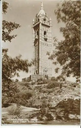 PC28777 Cabot Tower. Bristol. Süßer. Nr 37577. RP. 1953