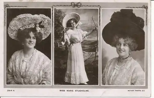 PC23573 Miss Marie Studholme. Multi-View. Drehbar. Nr. 2914 A. 1906