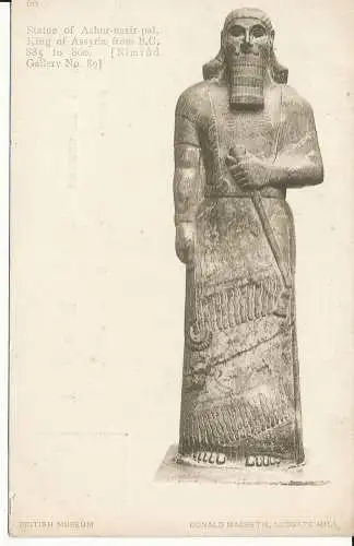 PC28573 Statue von Ashur Nasir Pal. König von Assyrien ab B. C. Donald Macbeth