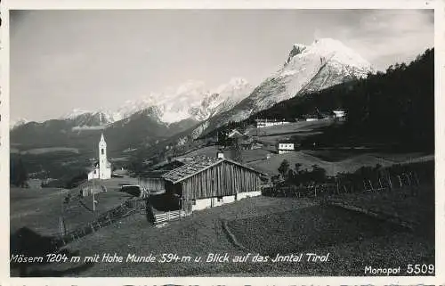 PC30428 Mosern 1204m mit Hoher Munde 594m u. Blick auf das Inntal Tirol. Scholl