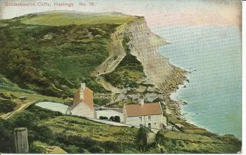 PC23678 Ecclesbourne Cliffs. Hastings. Eustace Watkins. Nr. 16. 1908