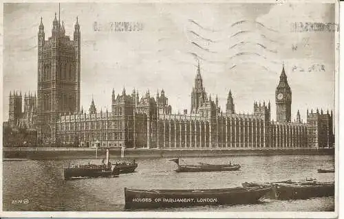 PC25722 Häuser des Parlaments. London. Valentinstag. Foto braun. Nr. 07176. 1924