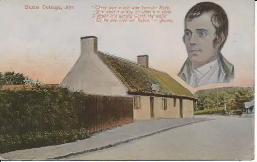 PC24829 Burns Cottage. Ayr. D. und D.K. Ideal Serie 3. 1909