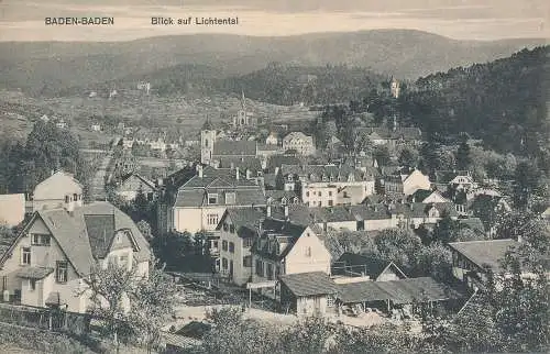 PC30443 Baden Baden. Blick auf Lichtental. Fr. Spione. Nr 1529