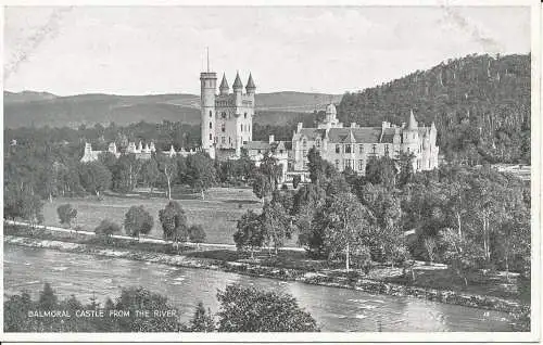 PC25157 Balmoral Castle vom Fluss. Valentinstag. Silber. Nr. 15