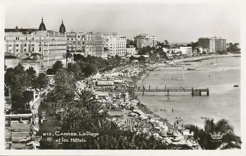 PC26957 Cannes La Plage et les Hotels. Munier. Nr 215