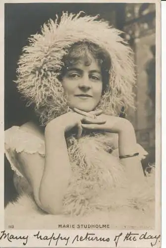 PC23583 Miss Marie Studholme. Drehbar. Nr. 163. 1903