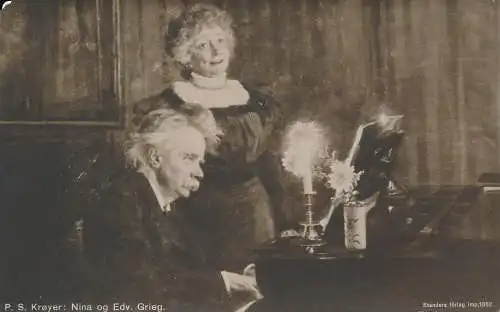 PC31006 P.S. Kroyer. Nina og Edv. Grieg. Stender