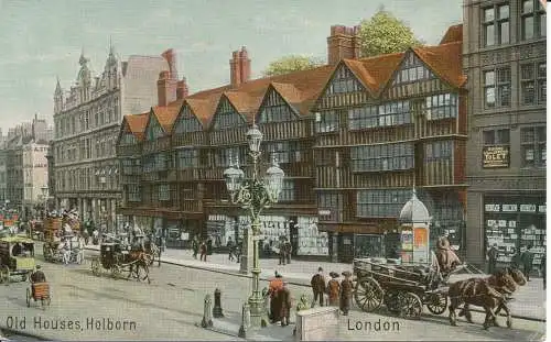 PC26750 alte Häuser. Holborn. London. Die London View. 1908