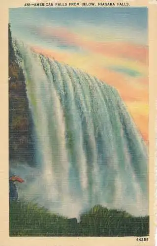 PC30380 American Falls von unten. Niagarafälle