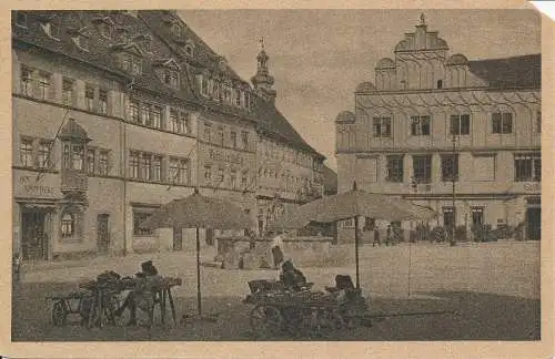 PC31141 Weimar. Der Markt mit Stadthaus und Hofapotheke