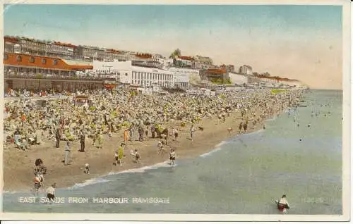 PC32451 East Sands from Harbour. Ramsgate. Valentinstag. Carbofarbe. Nr. H.2686. 1