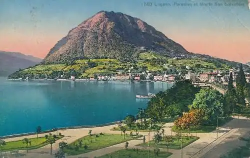 PC31091 Lugano. Paradiso und Monte San Salvatore. Photoglob. 1925