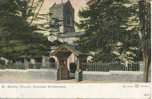 PC23813 St. Martins Kirche. Bowness Windermere. Zuverlässig. Nr. 5511. 1906