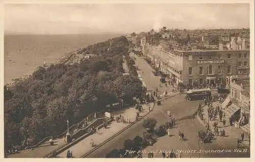 PC25096 Pier Hill und Royal Terrace. Southend on Sea. M. und L. National