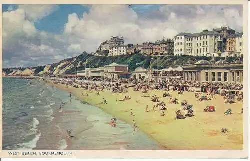 PC28748 West Beach. Bournemouth. Dearden und Wade. Sonniger Süden