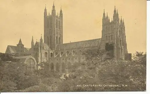 PC24881 Kathedrale von Canterbury. N.W.A. Wildey. Sepiatone
