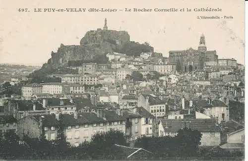 PC28433 Le Puy en Velay. Der Felsen Corneille und die Kathedrale. L Schwalbe. Nein