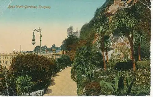 PC23864 Rock Walk Gardens. Torquay. Valentinstag. Nr 47542. 1919