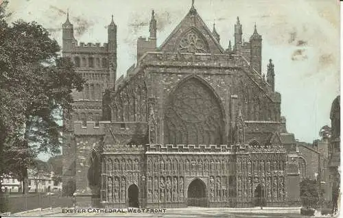 PC30732 Exeter Kathedrale. Westfront. 1905