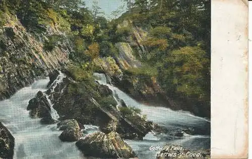 PC25799 Conway Falls. Bettws Y Coed. Hartmann. 1911