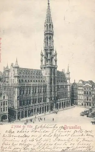 PC30213 L Rathaus. Brüssel. 1904