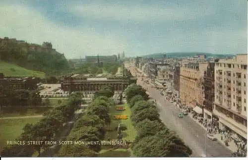 PC30663 Princes Street vom Scott Monument. Edinburgh. Lachs. Kamerafarbe. Nein