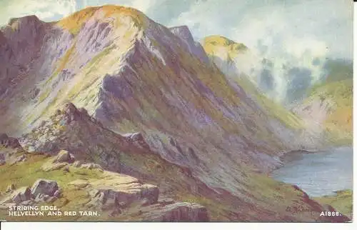 PC26132 Schrittkante. Helvellyn und Red Tarn. Valentinstag. Kunstfarbe. Nr. A1888