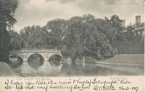 PC28892 Clare College und Bridge. Cambridge