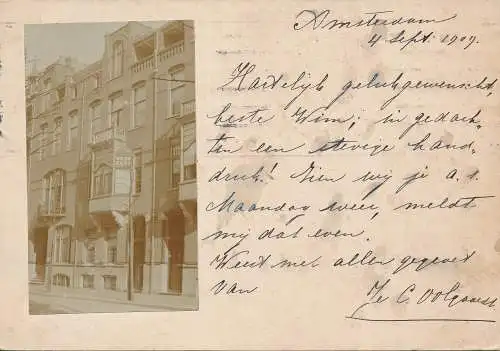 PC31326 Alte Postkarte. Haus. 1909