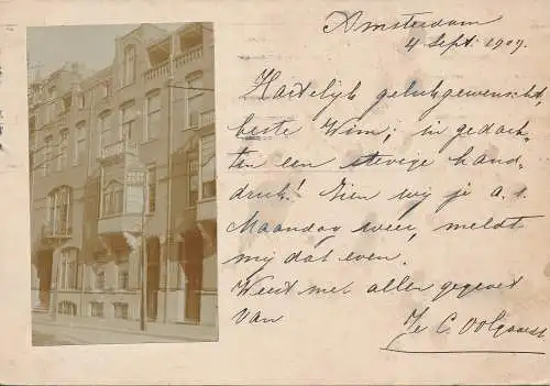 PC31326 alte Postkarte. Haus. 1909