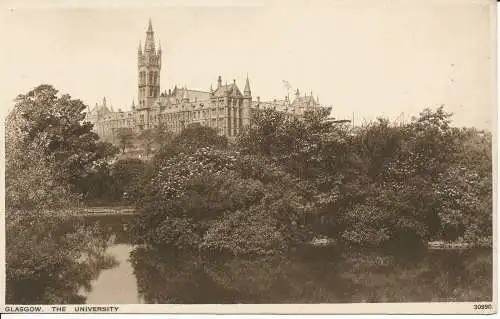 PC25637 Glasgow. Die Universität. Photochrom. Nr. 30990