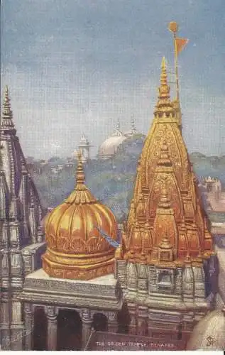 PC28199 The Golden Temple. Benares. stecken. Oilette. Nr 7239