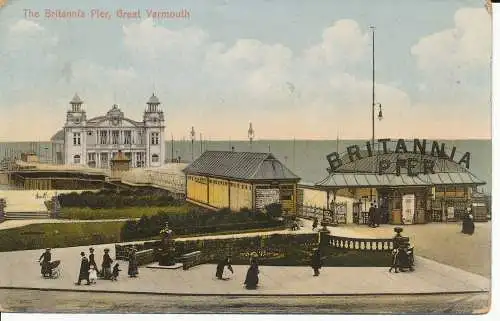 PC26046 The Britannia Pier. Tolles Yarmouth. Nr. 7987. 1914